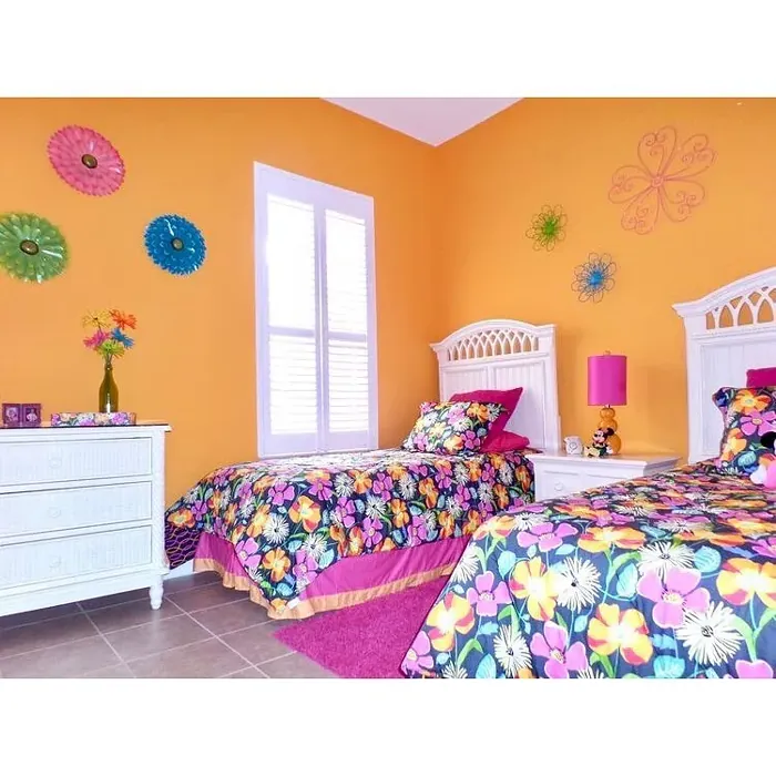 Sherwin Williams Osage Orange kids' room 