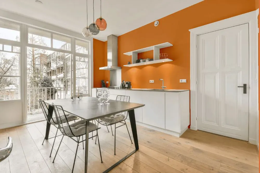 Sherwin Williams Outgoing Orange kitchen review
