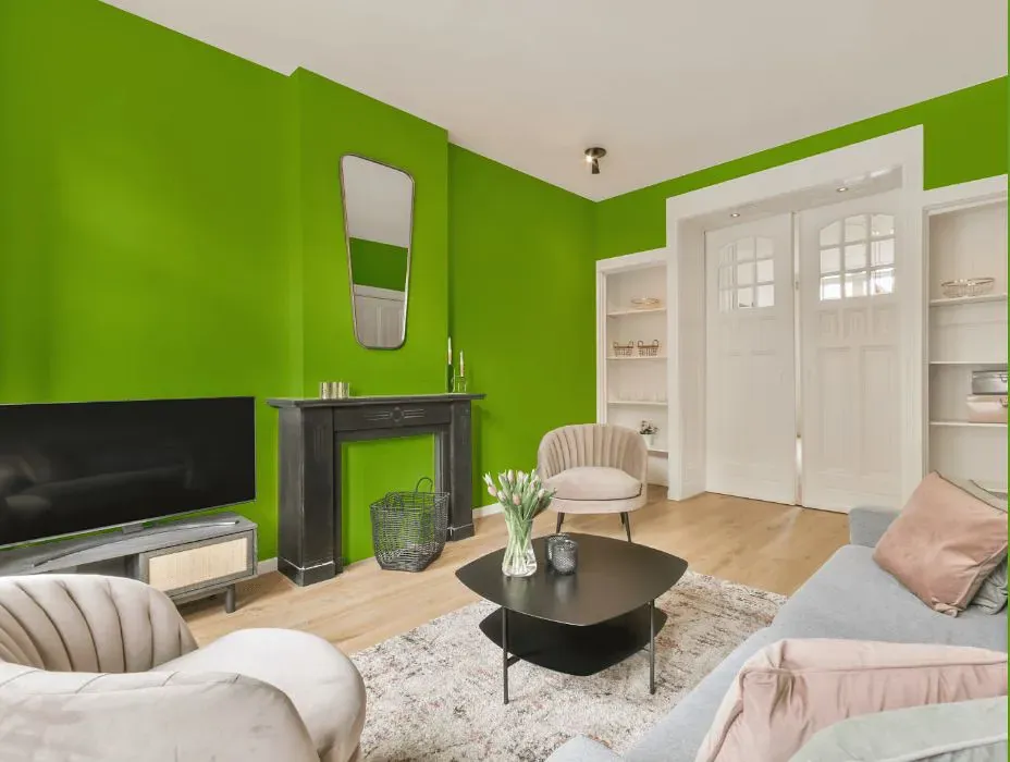 Sherwin Williams Outrageous Green victorian house interior