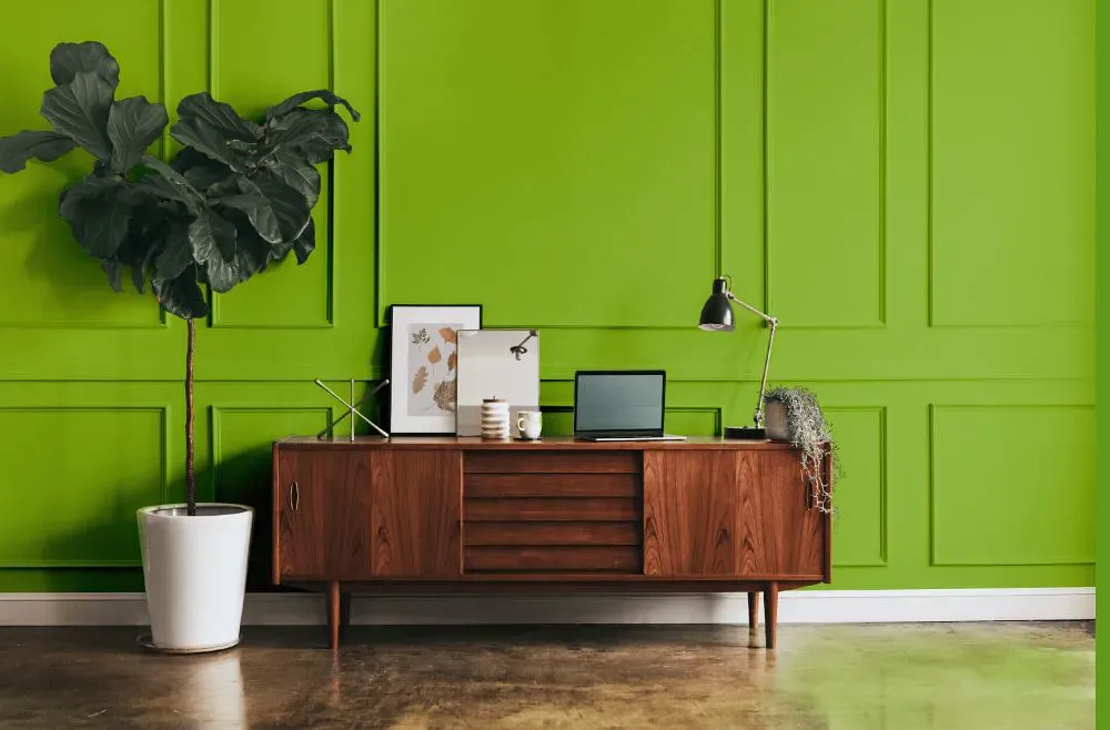Sherwin Williams Outrageous Green modern interior