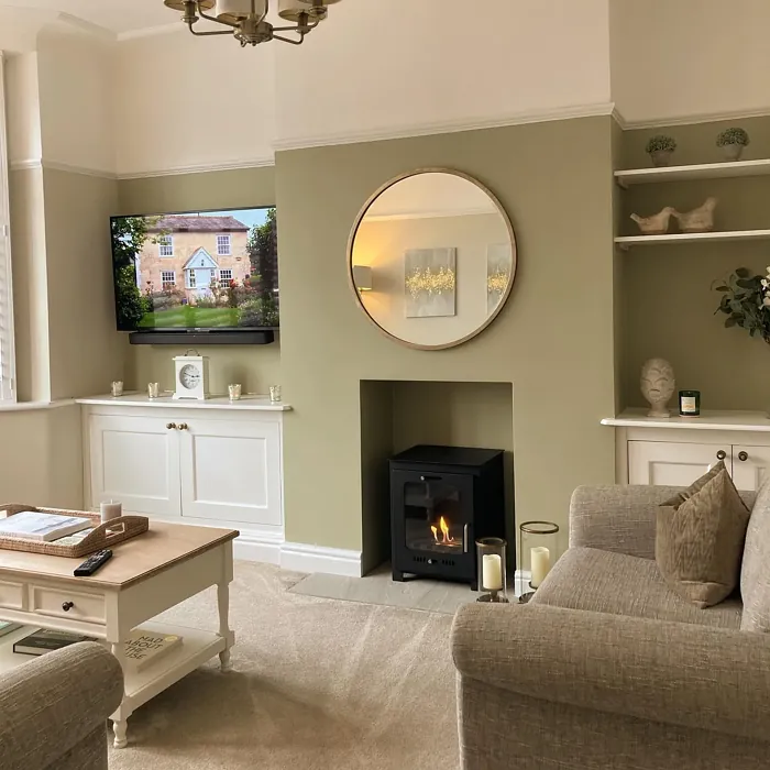Dulux Overtly Olive victorian living room 