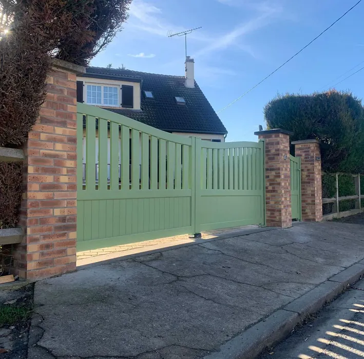 RAL Classic Pale Green RAL 6021 gates exterior