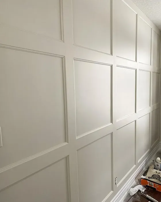 Benjamin Moore OC-20 bedroom wall panelling color