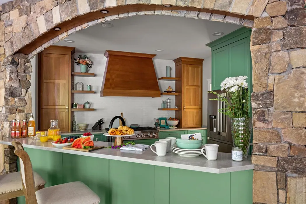 Sherwin Williams Parisian Patina Kitchen Cabinets