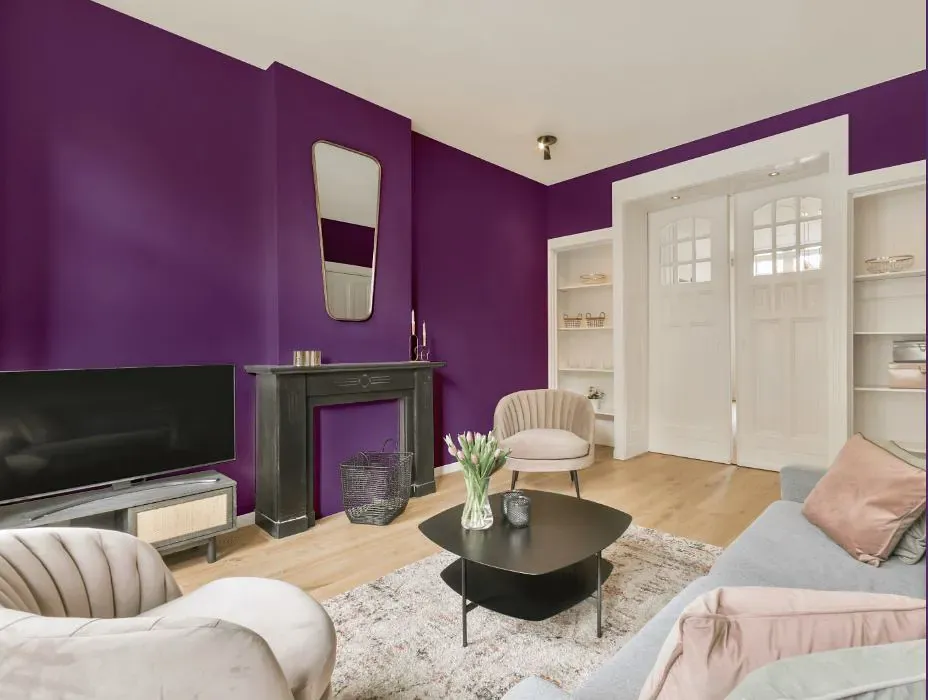 Sherwin Williams Passionate Purple victorian house interior