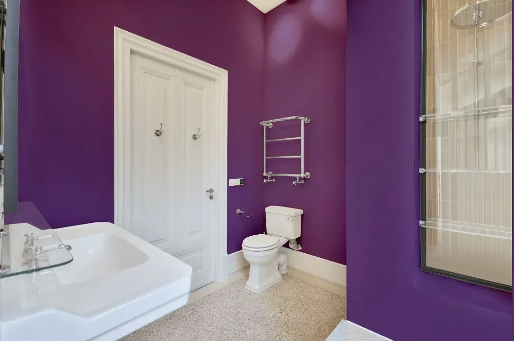 Sherwin Williams Passionate Purple bathroom