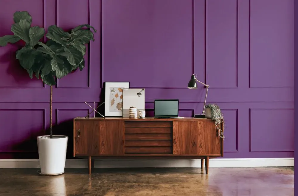 Sherwin Williams Passionate Purple modern interior