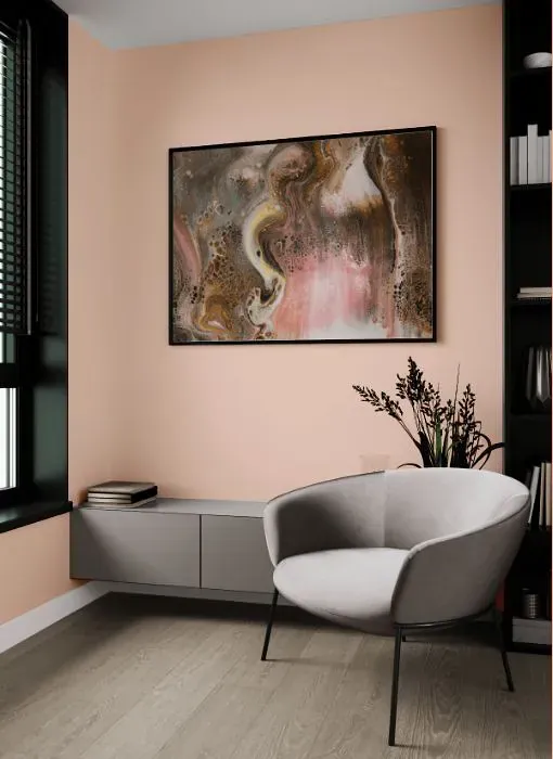 Sherwin Williams Peach Blossom living room