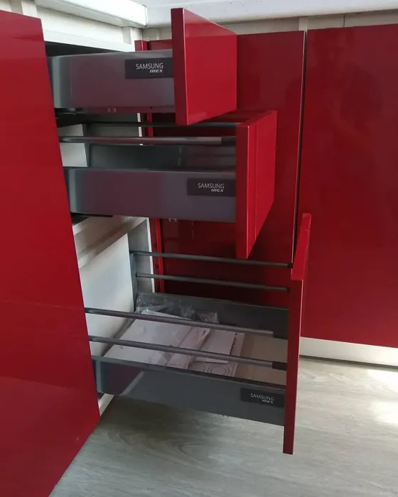  Pearl ruby red kitchen cabinets 