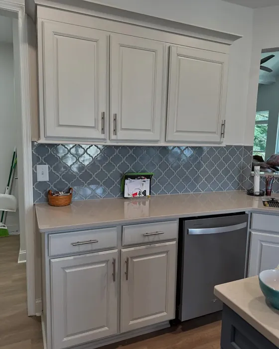 SW Pediment kitchen cabinets paint review