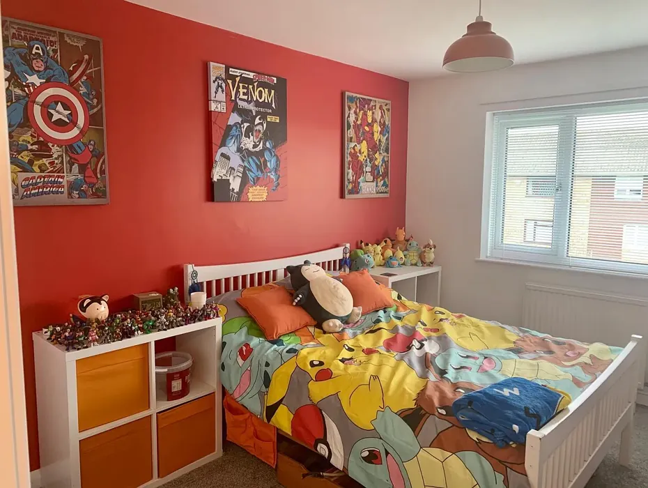 Dulux Fire Cracker 3 kids bedroom accent wall