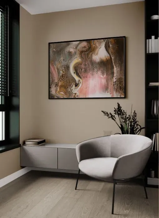 Sherwin Williams Perfect Khaki living room