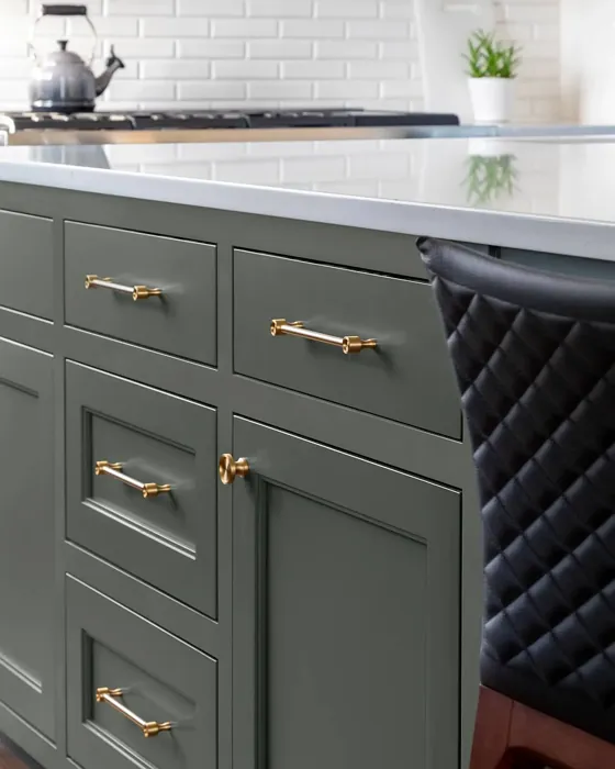 Sherwin Williams Pewter Green kitchen cabinets paint review