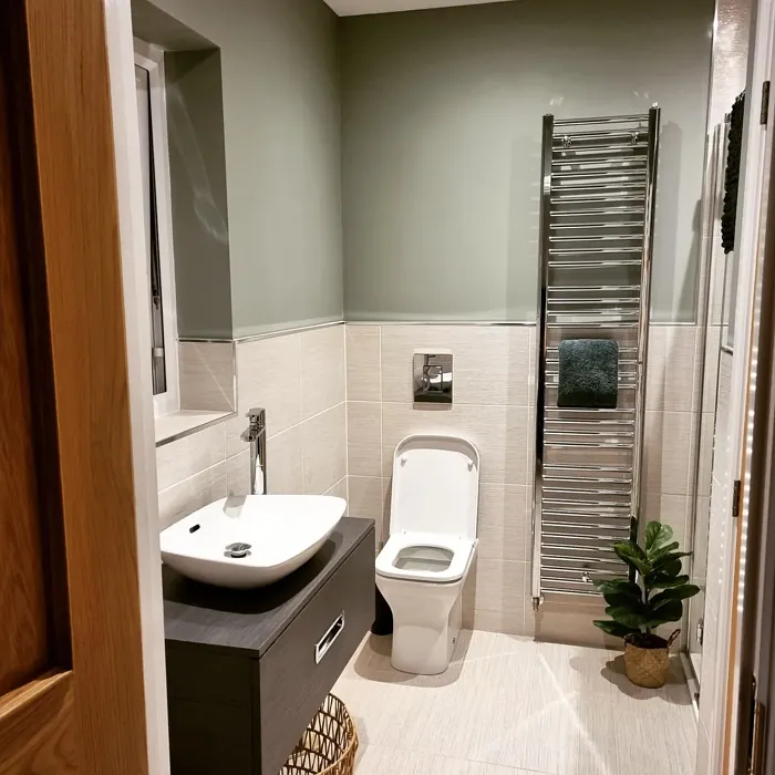 Farrow and Ball Pigeon bathroom paint review