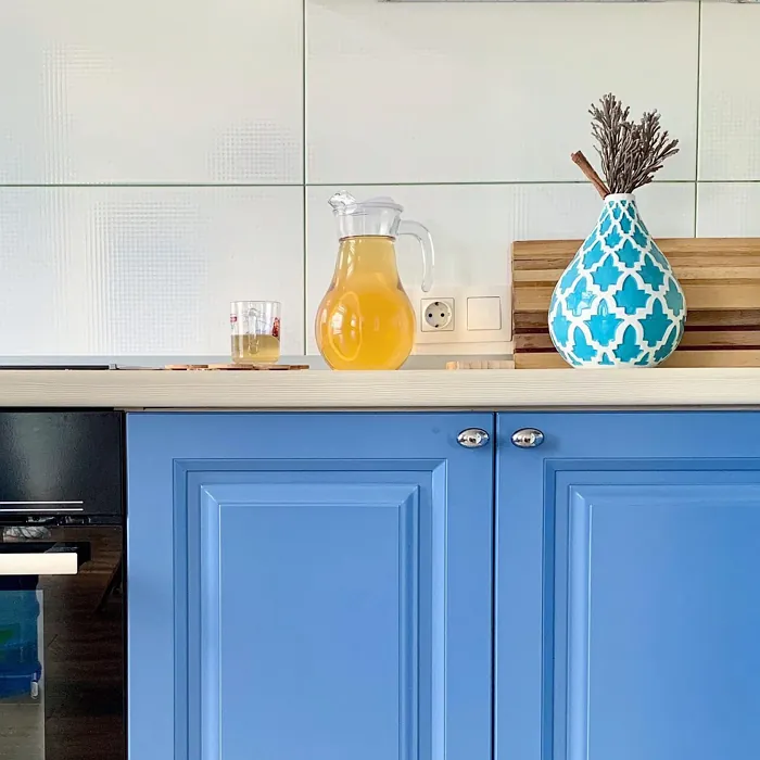 Pigeon blue RAL 5014 kitchen cabinets