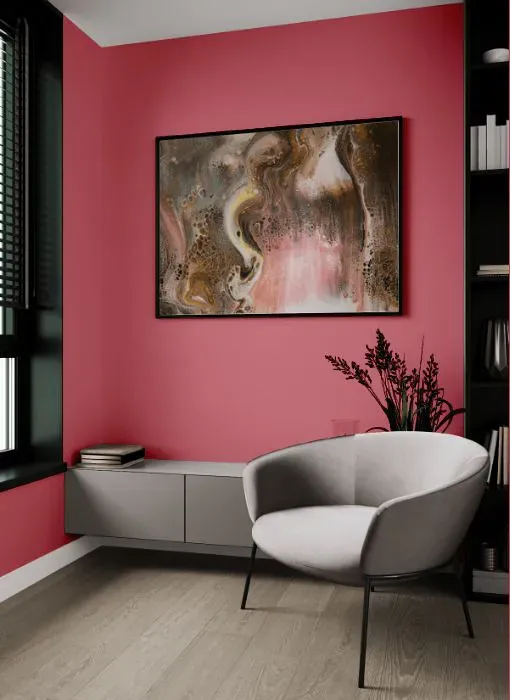 Sherwin Williams Pink Flamingo living room