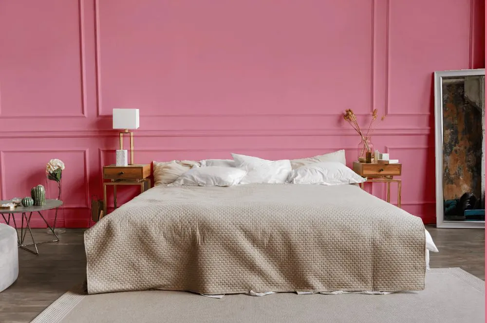 Sherwin Williams Pink Moment bedroom