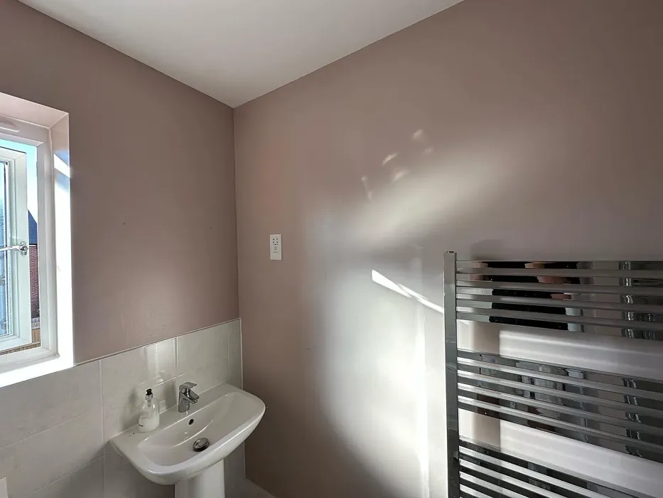 Pink Parchment bathroom color review