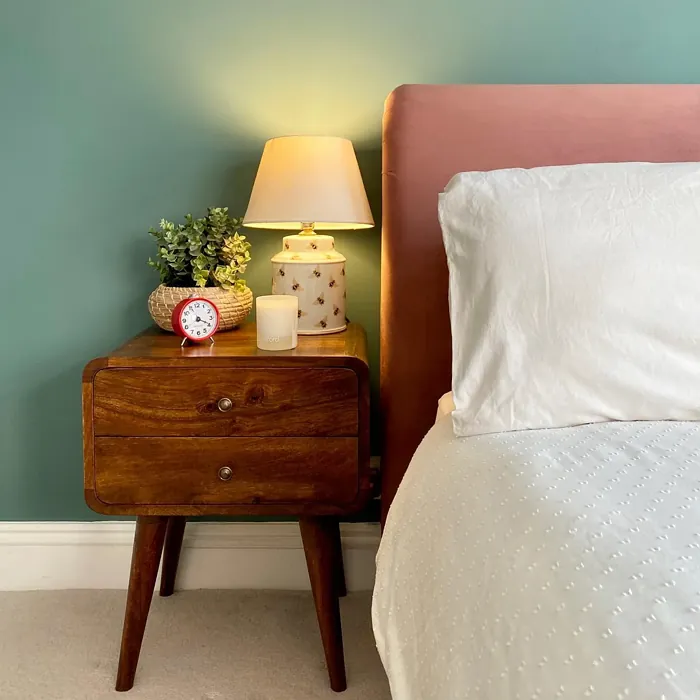 Little Greene Pleat cozy bedroom interior