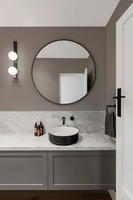 Sherwin Williams Polished Concrete minimalist bathroom