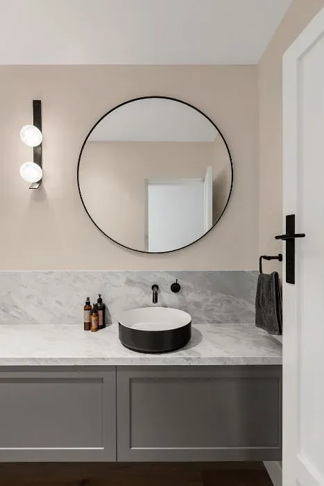 Sherwin Williams Polite White minimalist bathroom