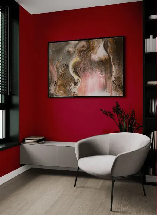 Sherwin Williams Pomegranate living room