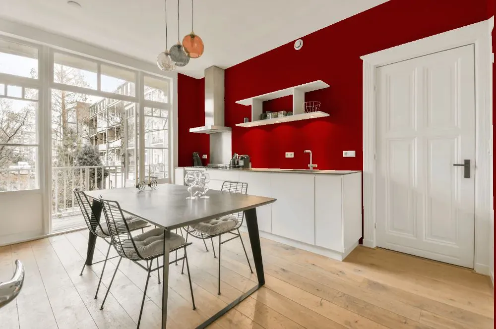 Sherwin Williams Pompeii Red kitchen review