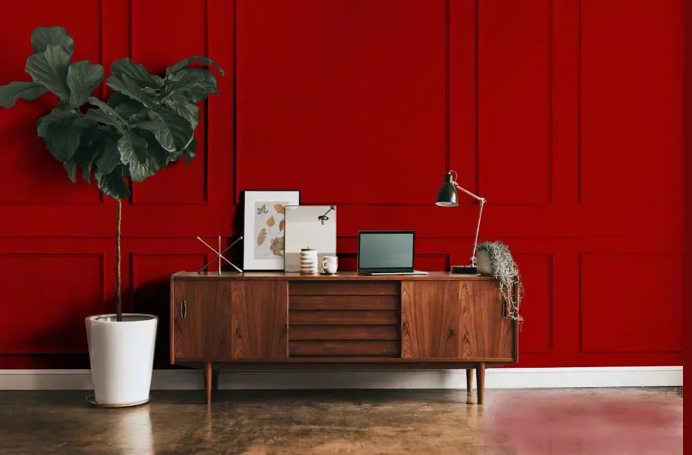 Sherwin Williams Pompeii Red modern interior