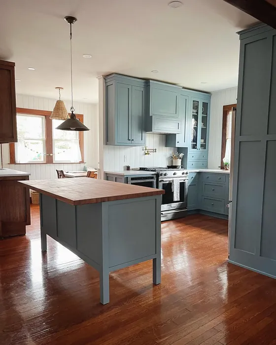 Sherwin Williams SW 7603 kitchen cabinets color