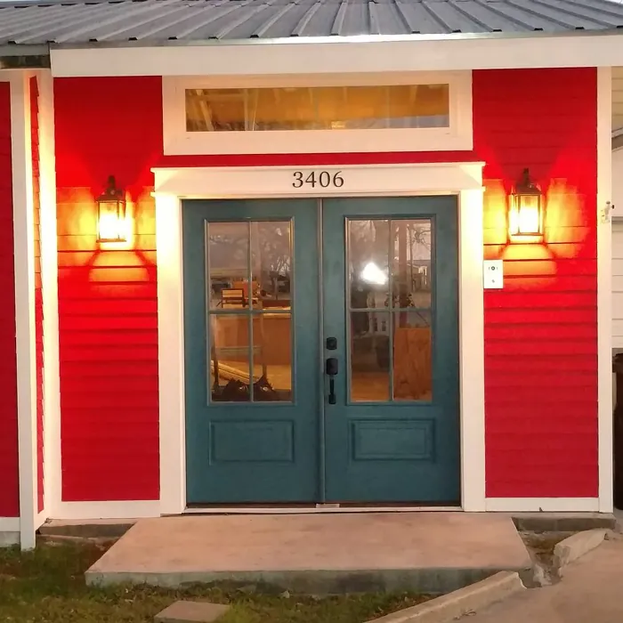 Sherwin Williams Positive Red house exterior paint
