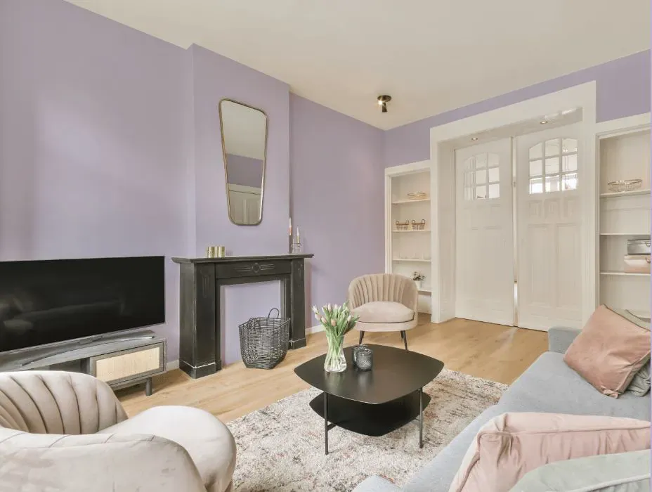 Sherwin Williams Potentially Purple victorian house interior