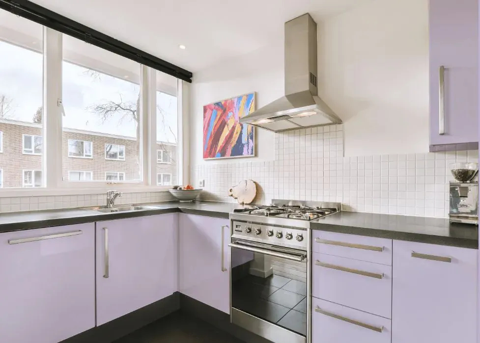Sherwin Williams Potentially Purple kitchen cabinets