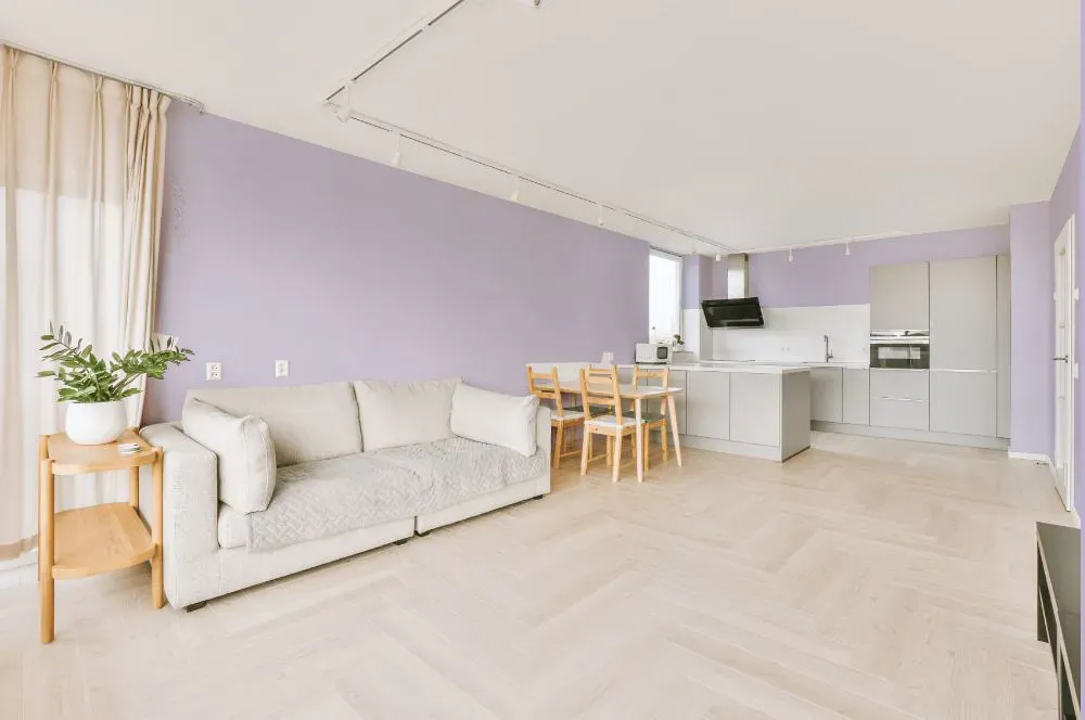 Sherwin Williams Potentially Purple living room interior
