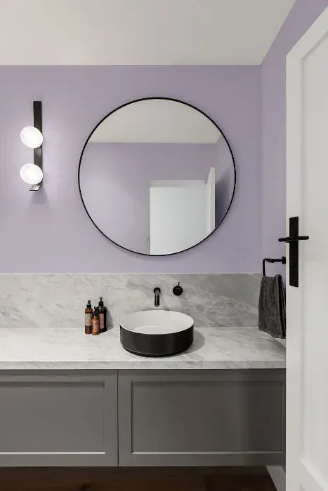 Sherwin Williams Potentially Purple minimalist bathroom