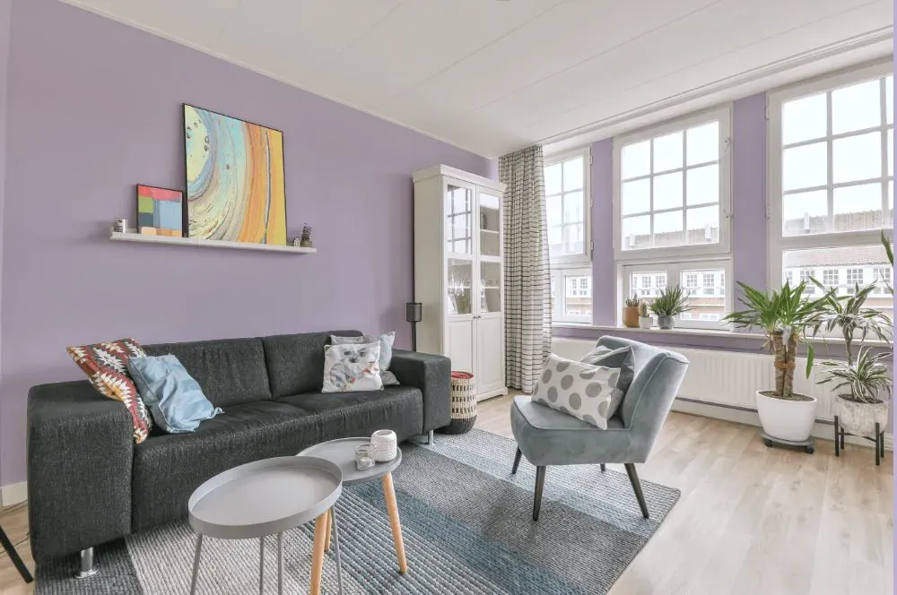 Sherwin Williams Potentially Purple living room walls