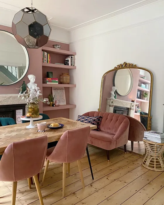 Dulux Pressed Petal dining room accent wall