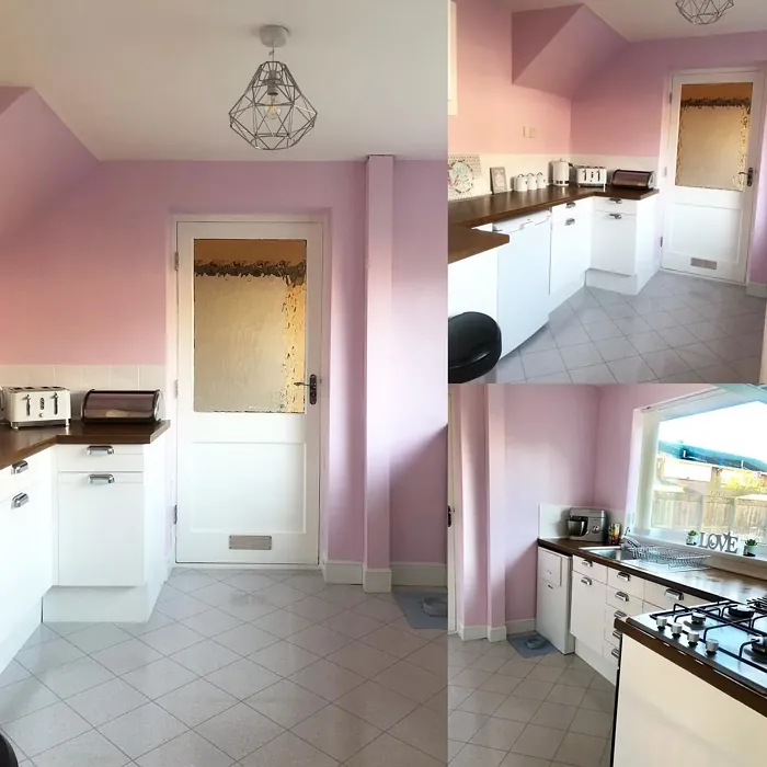 Dulux Pretty Pink kitchen makeover