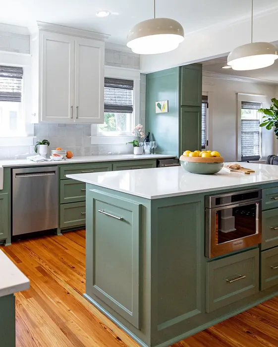 Sherwin Williams SW 6193 kitchen cabinets color review