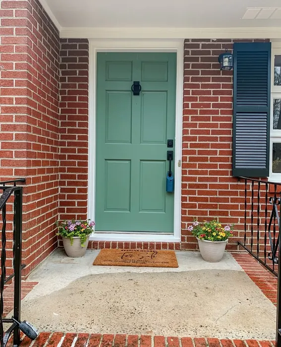 Sherwin Williams Privilege Green front door color