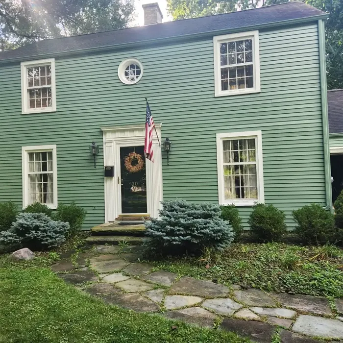 Sherwin Williams Privilege Green house exterior color