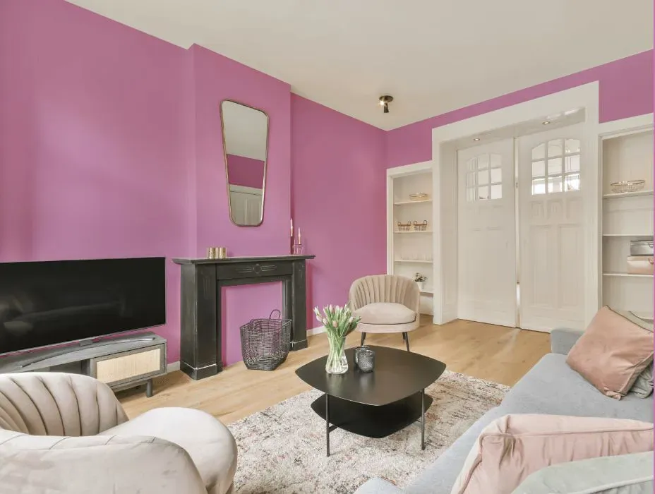 Sherwin Williams Prominent Pink victorian house interior