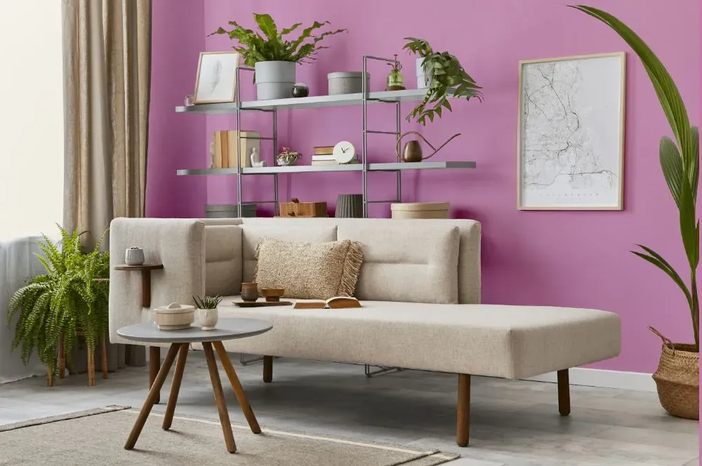 Sherwin Williams Prominent Pink living room