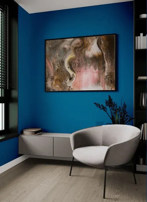 Sherwin Williams Pulsating Blue living room