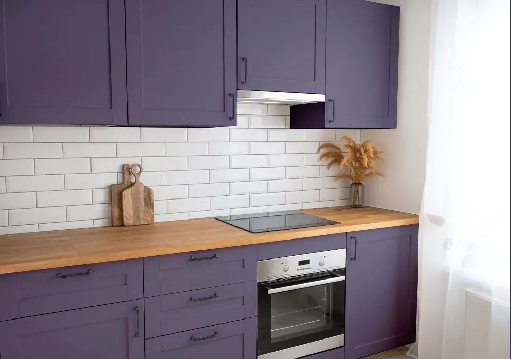 Sherwin Williams Purple Passage kitchen cabinets