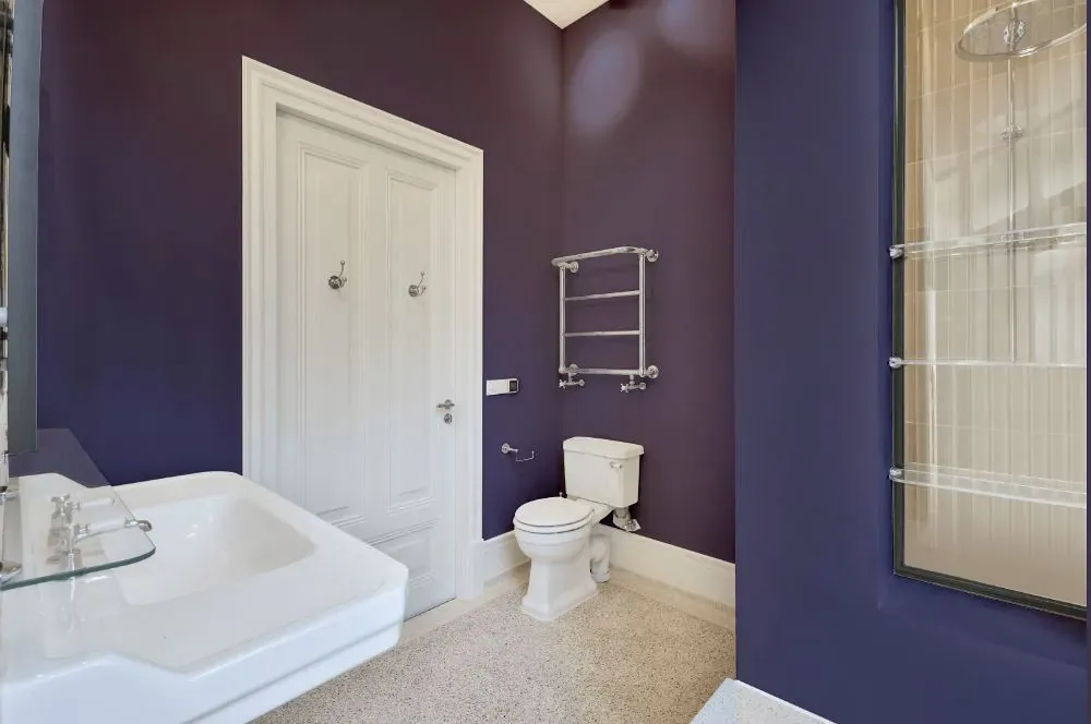 Sherwin Williams Purple Passage bathroom