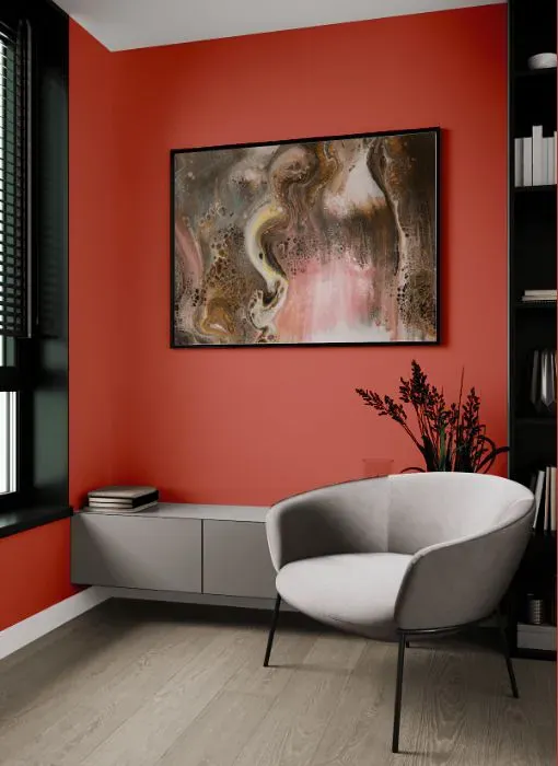 Sherwin Williams Quite Coral living room