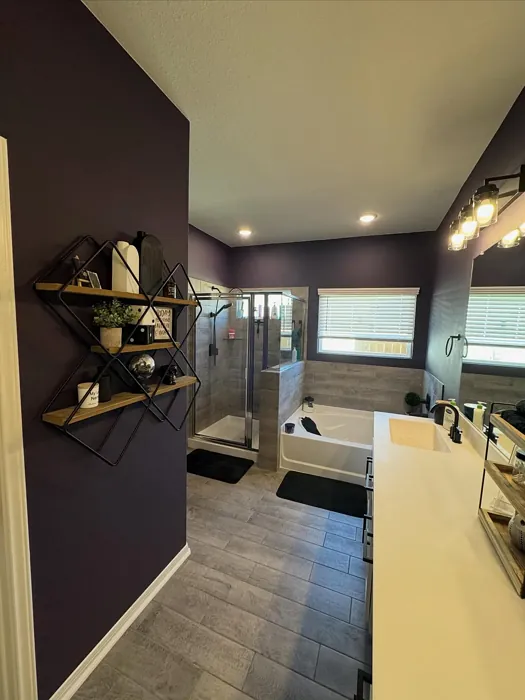 Quixotic Plum bathroom color