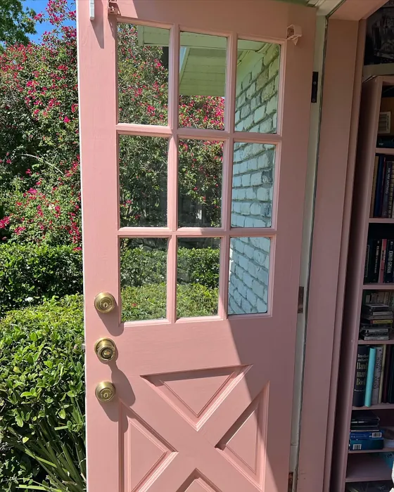 Sherwin Williams Rachel Pink front door color