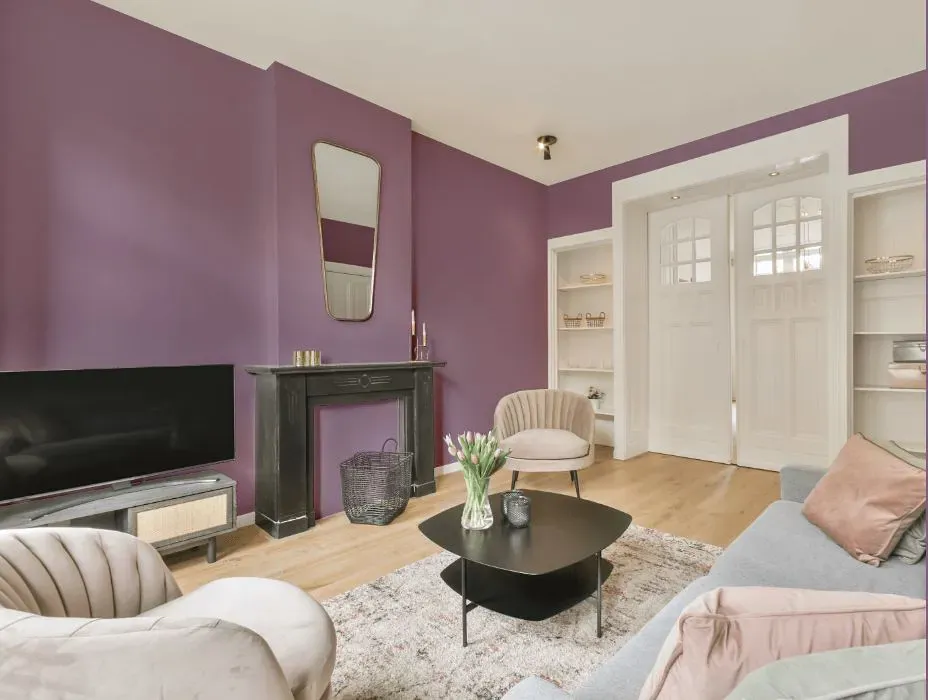 Sherwin Williams Radiant Lilac victorian house interior