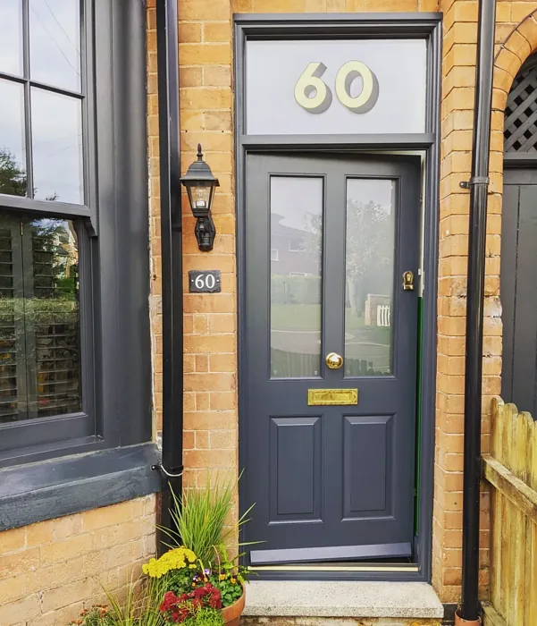 Farrow and Ball Railings front door color review